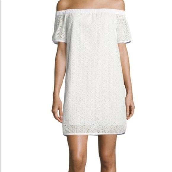 RAG & BONE Eyelet Lace Floral Off Shoulder Dress